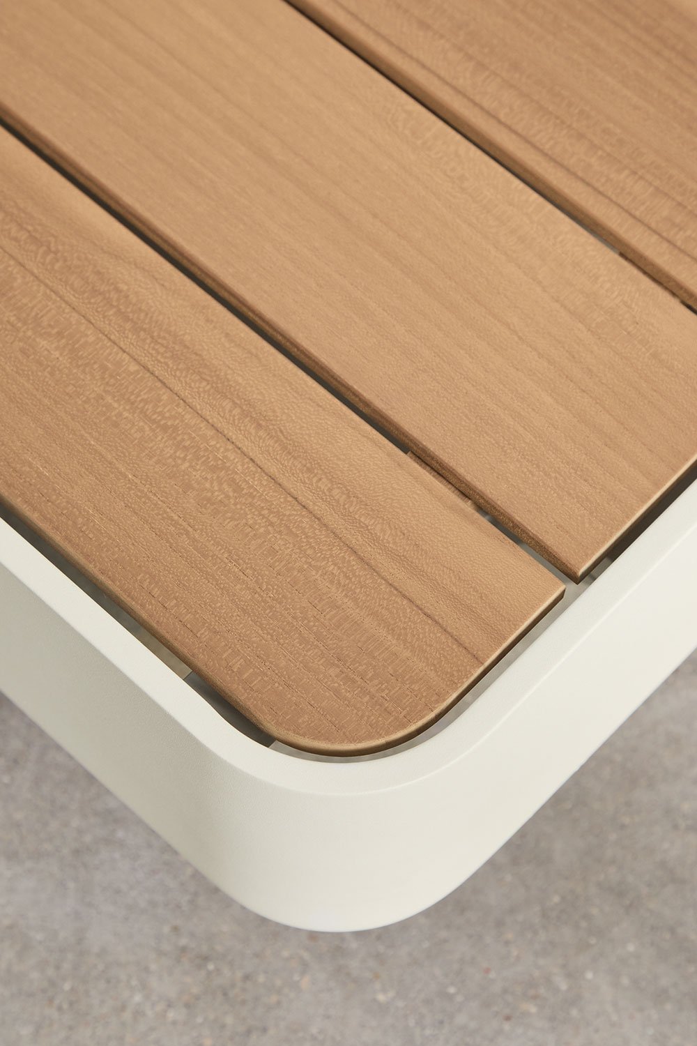 Mesa de centro para jardín cuadrada 90x90 cm en aluminio Yarilo, imagen de galería 6