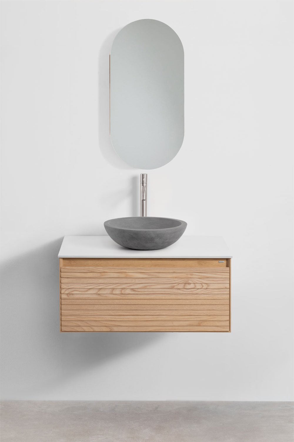 Conjunto de mueble de baño en madera de fresno Tedrik, imagen de galería 2