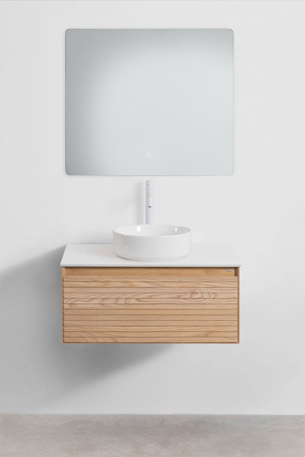 Conjunto de mueble de baño en madera de fresno Tedrik, imagen de galería 2
