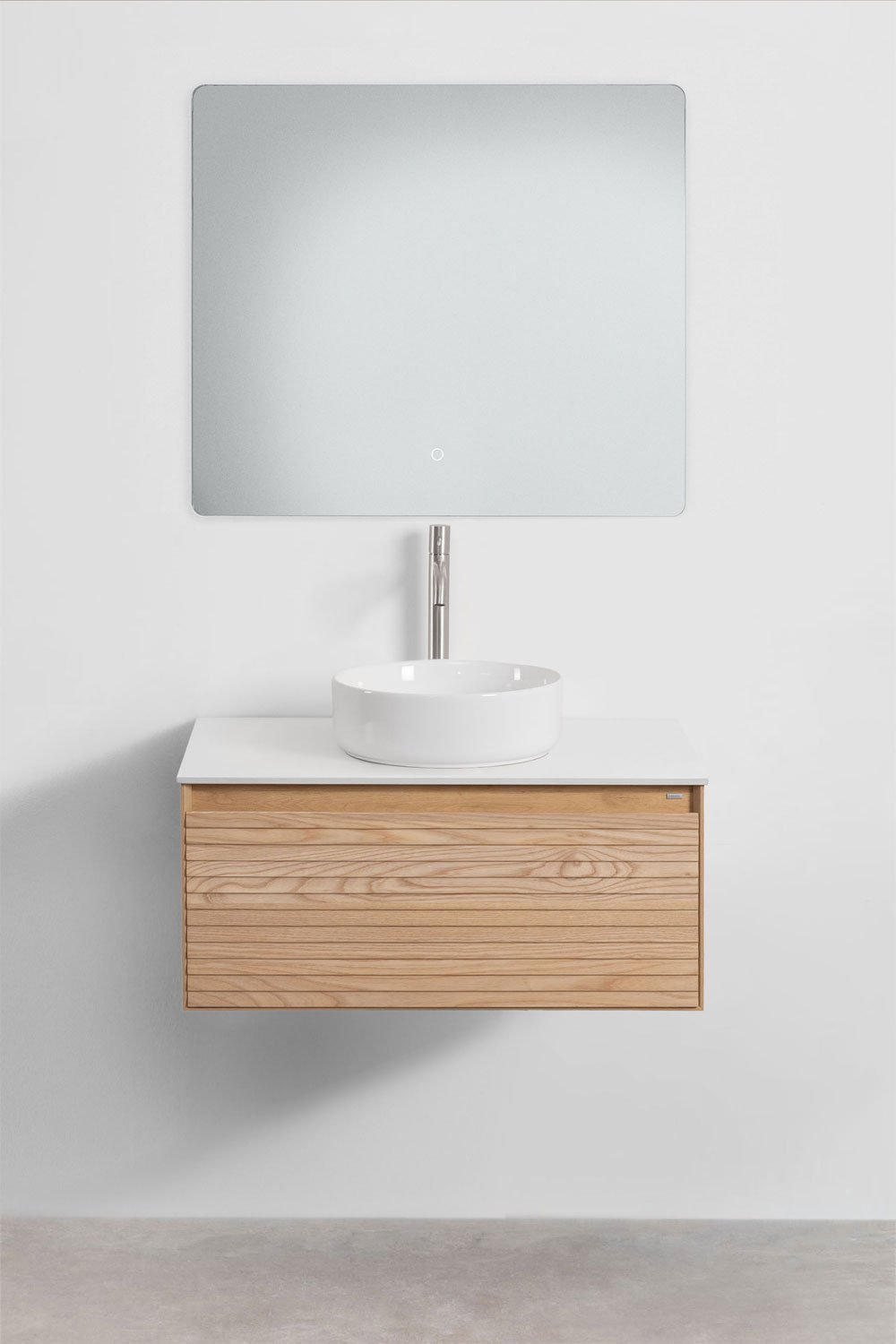 Conjunto de mueble de baño en madera de fresno Tedrik, imagen de galería 2
