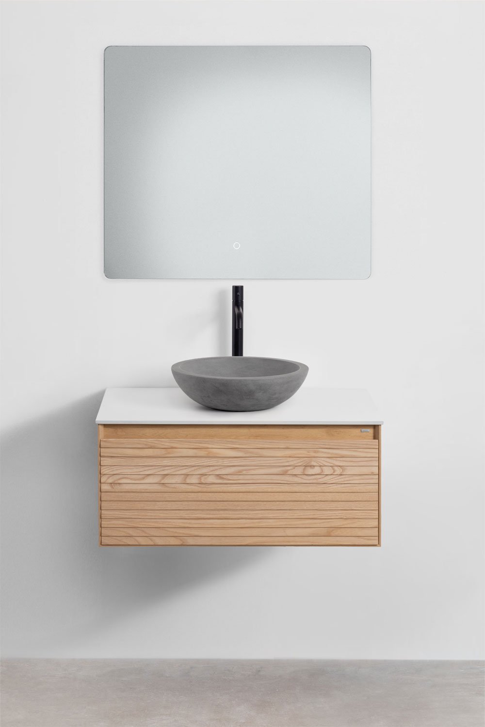 Conjunto de mueble de baño en madera de fresno Tedrik, imagen de galería 2