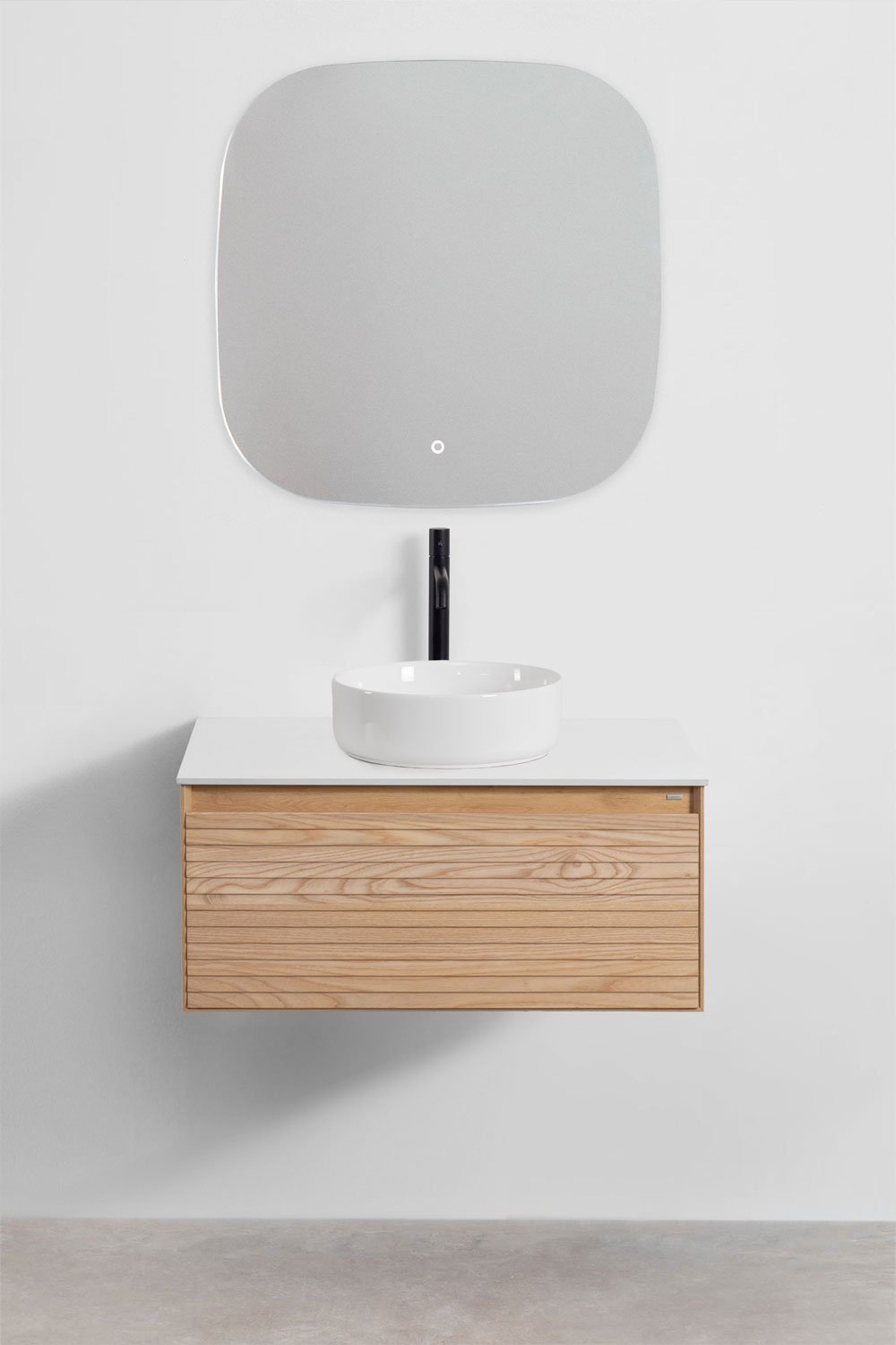 Conjunto de mueble de baño en madera de fresno Tedrik, imagen de galería 2