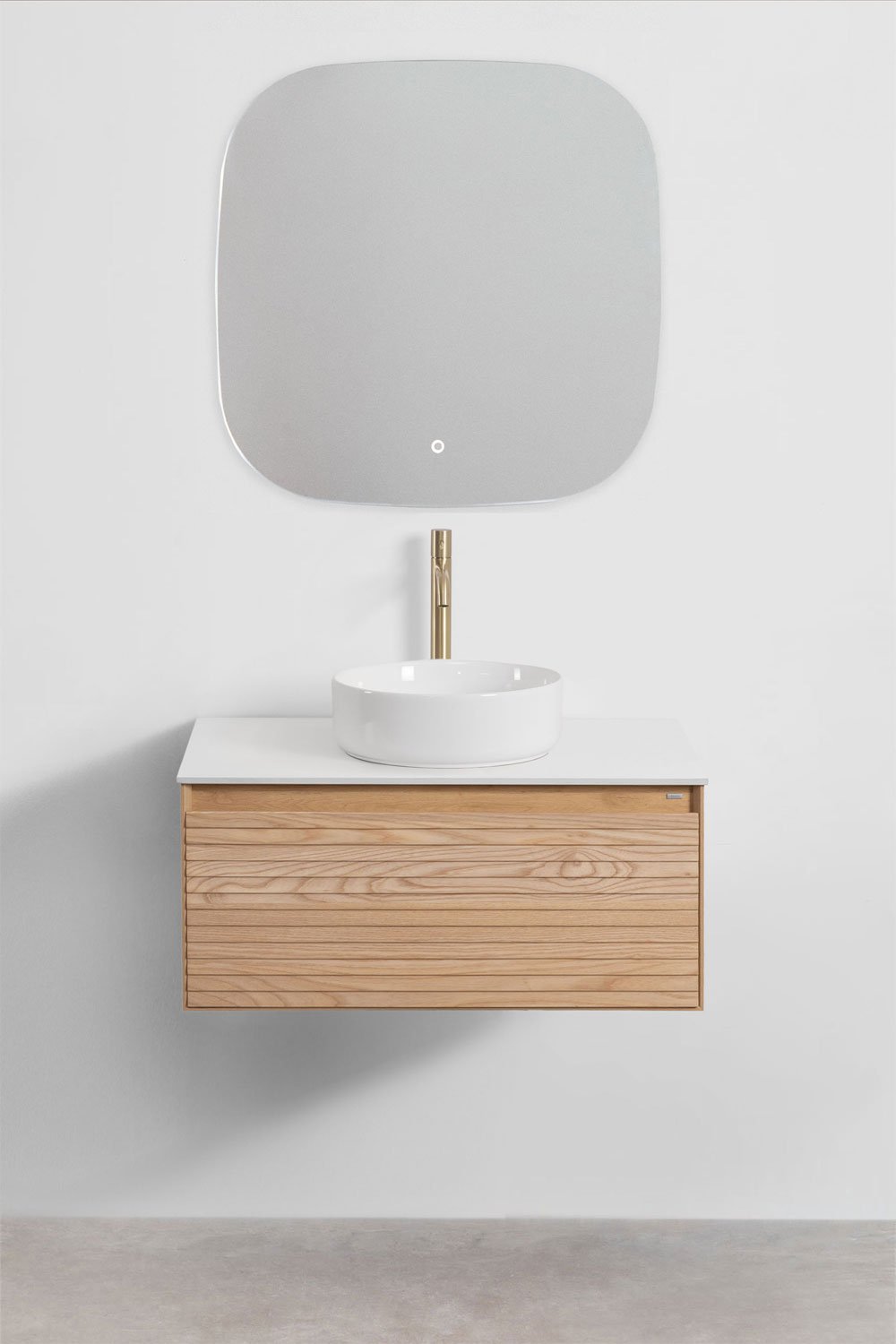 Conjunto de mueble de baño en madera de fresno Tedrik, imagen de galería 2