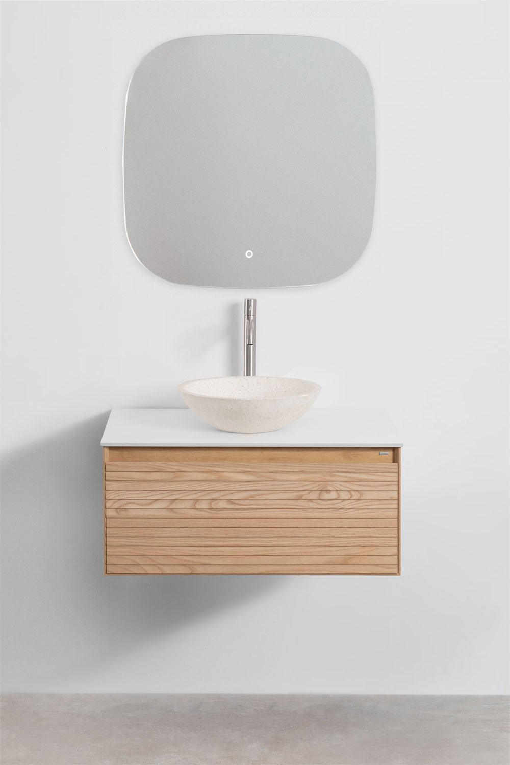 Conjunto de mueble de baño en madera de fresno Tedrik, imagen de galería 2