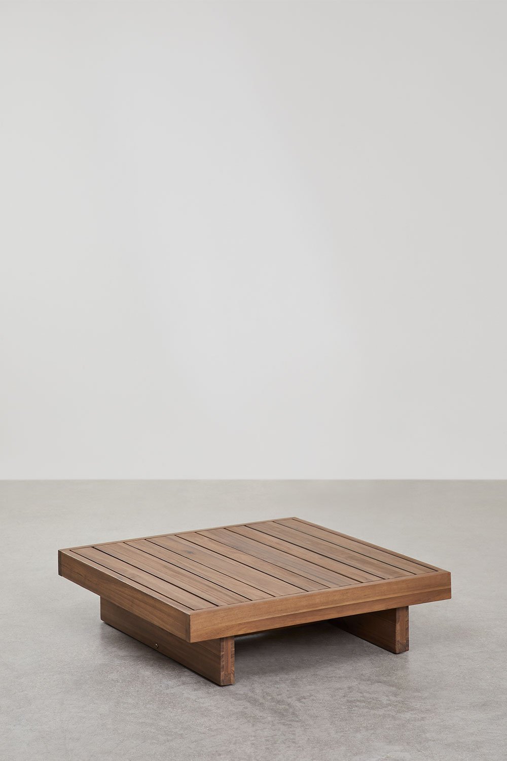 Mesa de centro de jardín cuadrada 75x75 cm en madera de acacia Dailin, imagen de galería 2