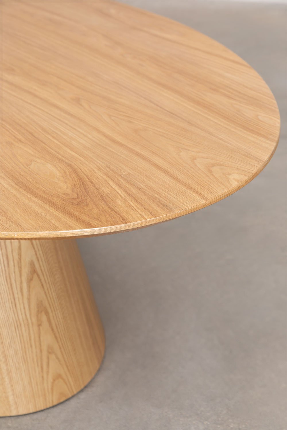 Mesa de comedor ovalada 160-200x100 cm extensible en MDF y chapa Gala, imagen de galería 7