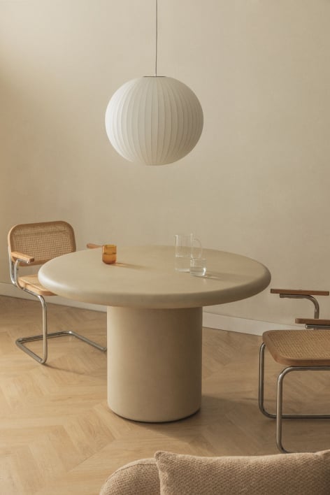 Mesa de comedor redonda en cemento Namara