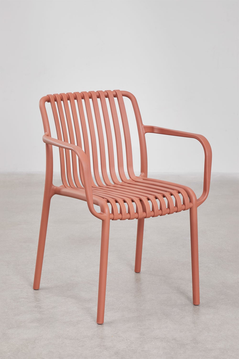 Pack de 4 sillas de comedor con reposabrazos en polipropileno Wendell, imagen de galer&iacute;a 3