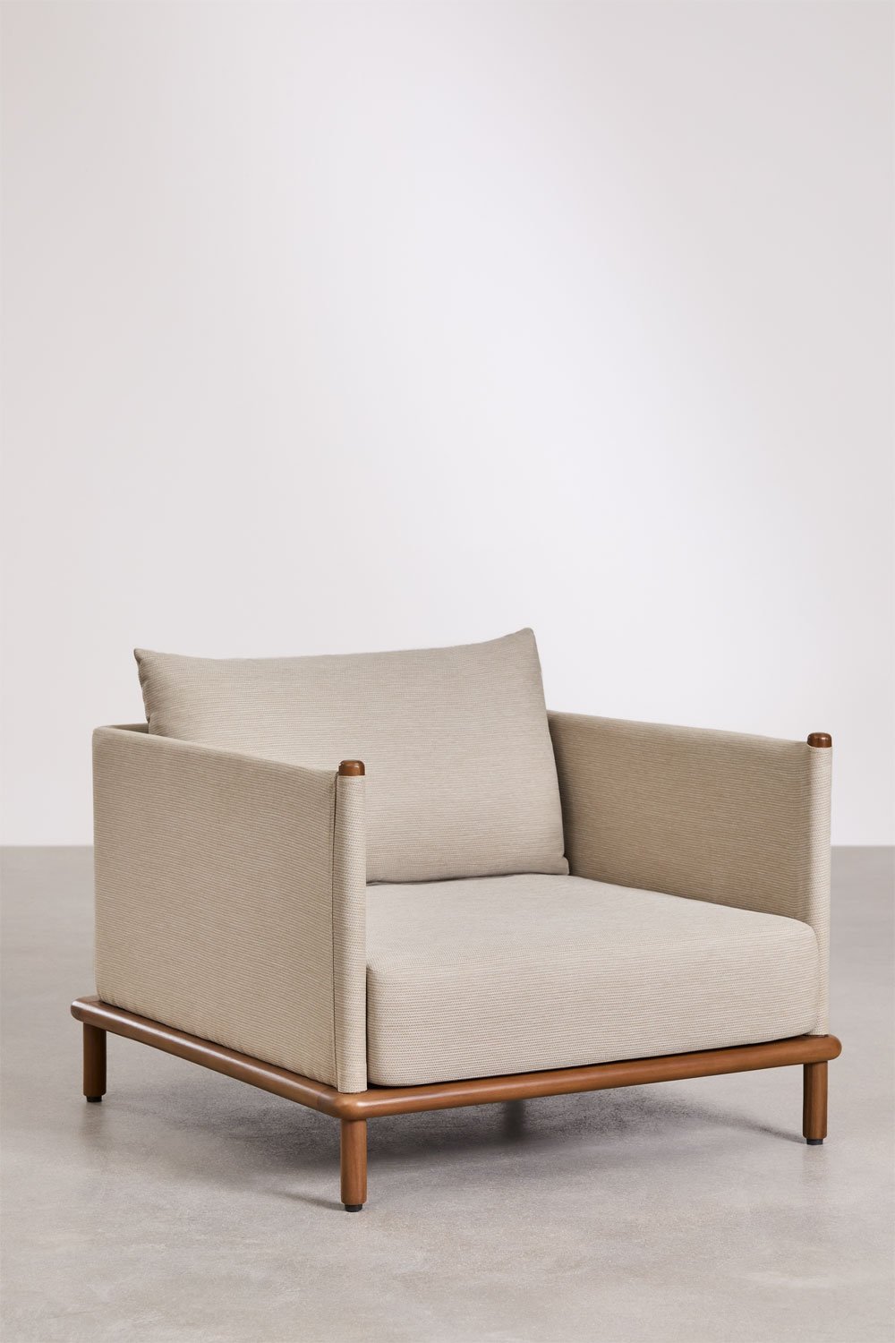 Sillón de jardín en madera de acacia Olivia, imagen de galería 2