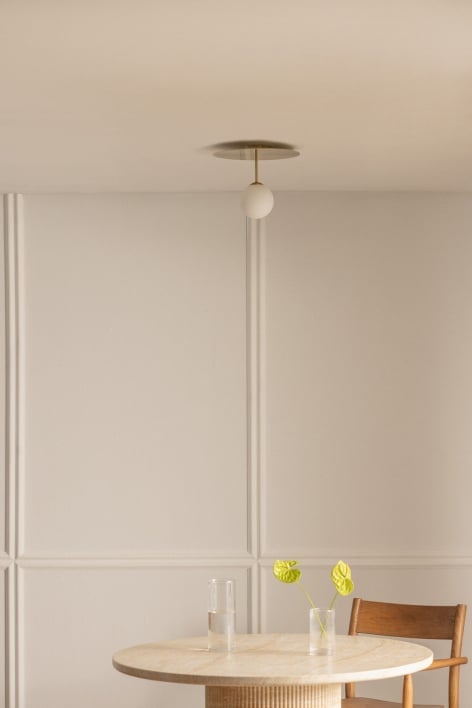 Plafón en hierro con bola de cristal Uvol