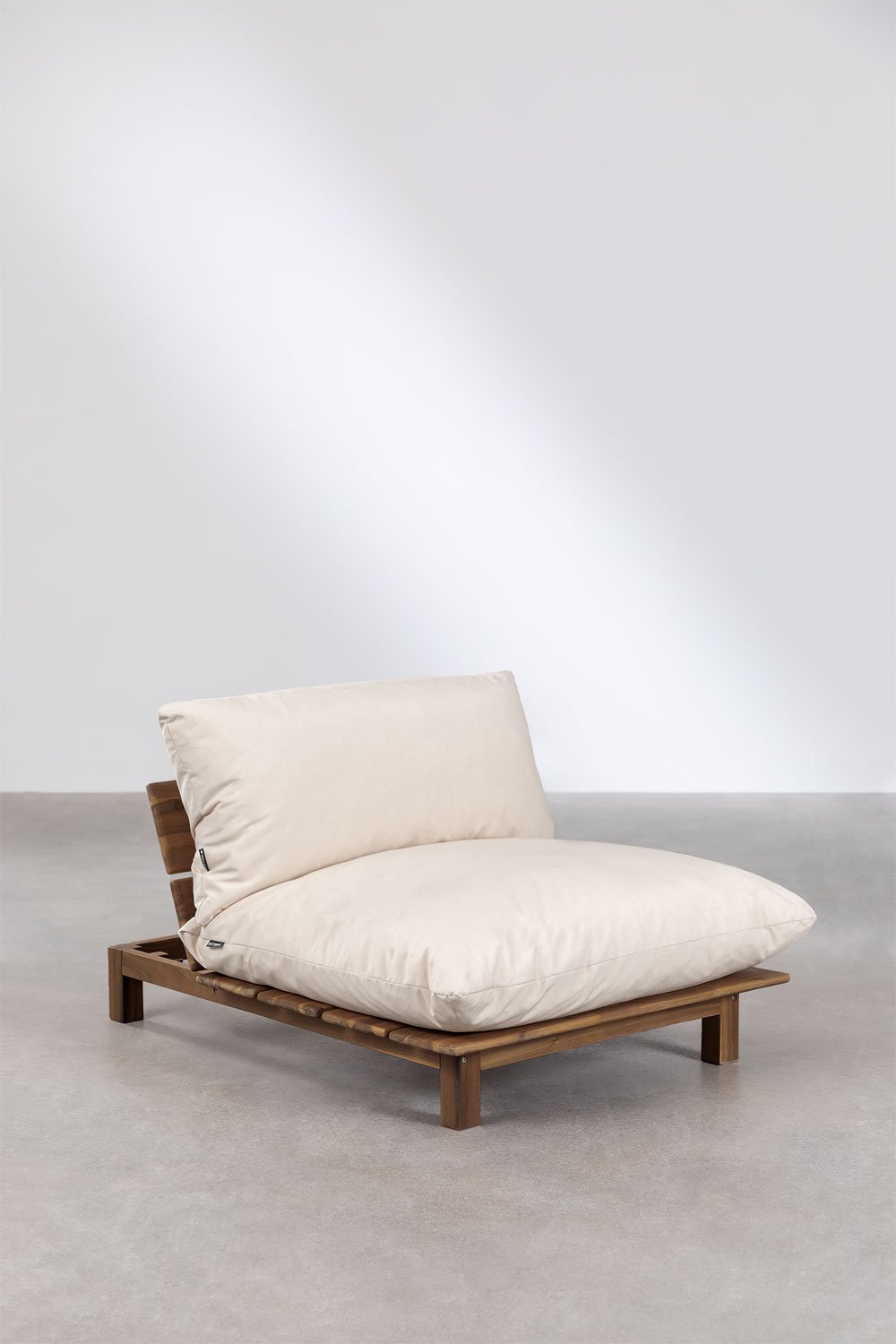 Sillón reclinable de jardín en madera de acacia Brina , imagen de galería 1