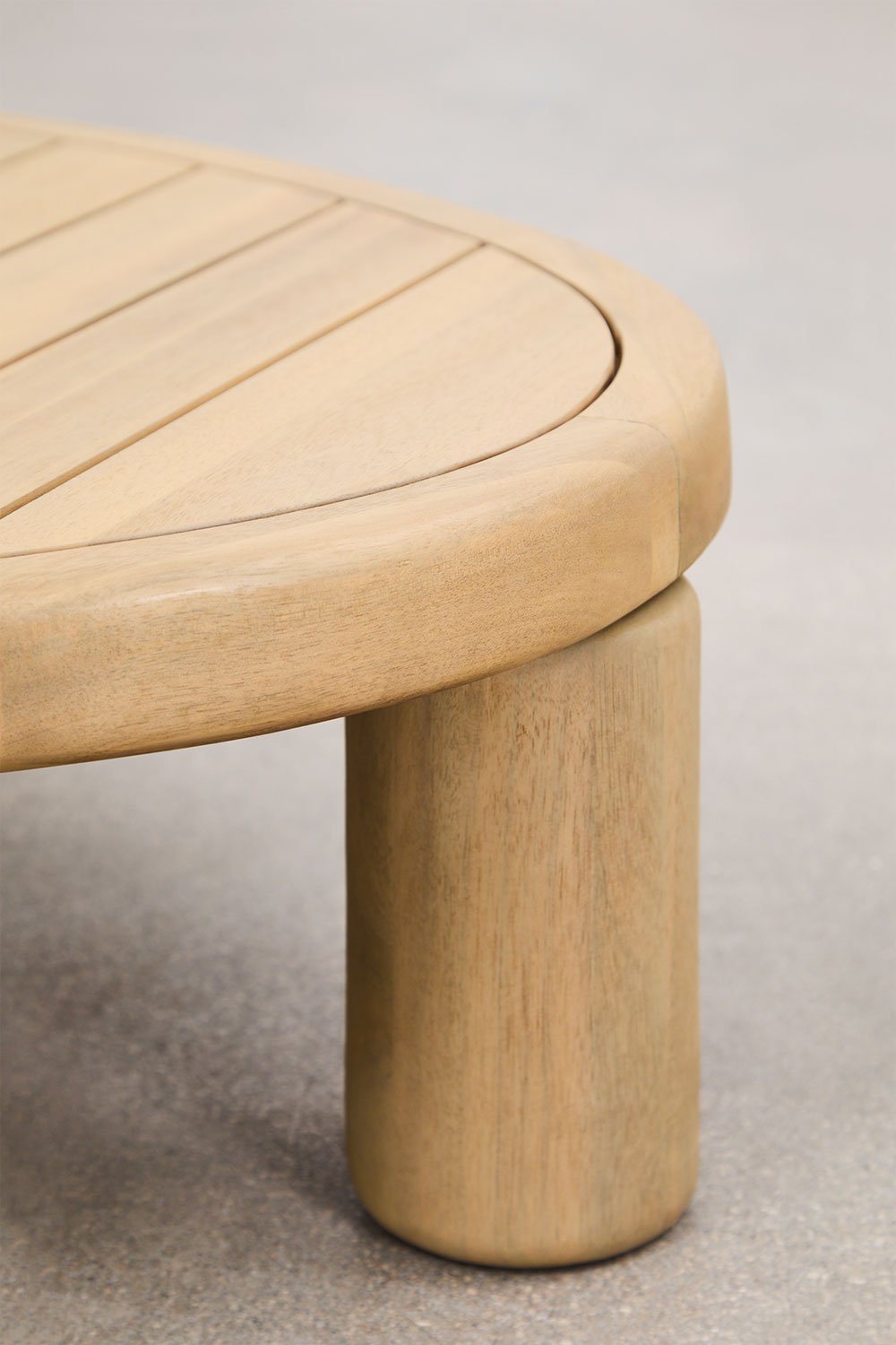 Mesa de centro para jardín ovalada 140x70 cm en madera de acacia Jerome, imagen de galería 5