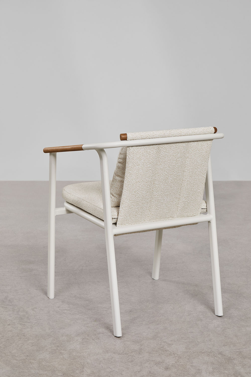 Set HWC-G54: Silla + Banco De Comedor (4 Sillas Con Reposabrazos) Gris 180 Cm – Heute-wohnen