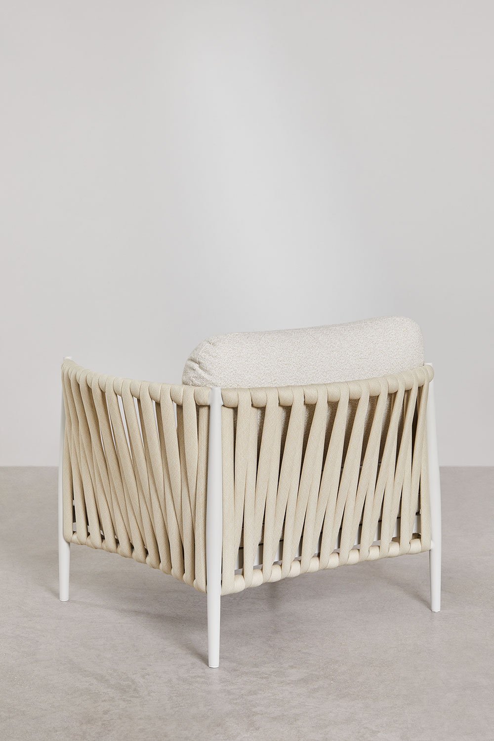 Sillón de jardín en aluminio y tela bouclé Sereilen, imagen de galería 5