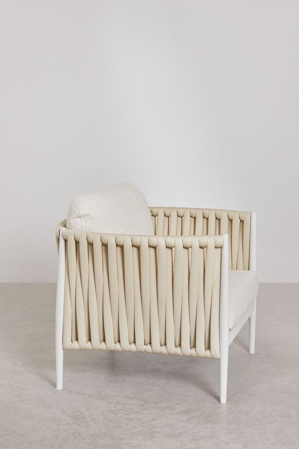 Pack de 2 sillones de jardín en aluminio y tela bouclé Sereilen , imagen de galería 5