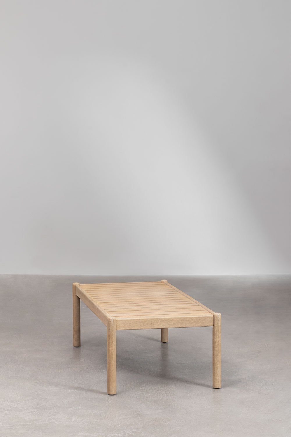 Mesa de centro rectangular (120x60 cm) en madera de acacia Karvia, imagen de galería 2