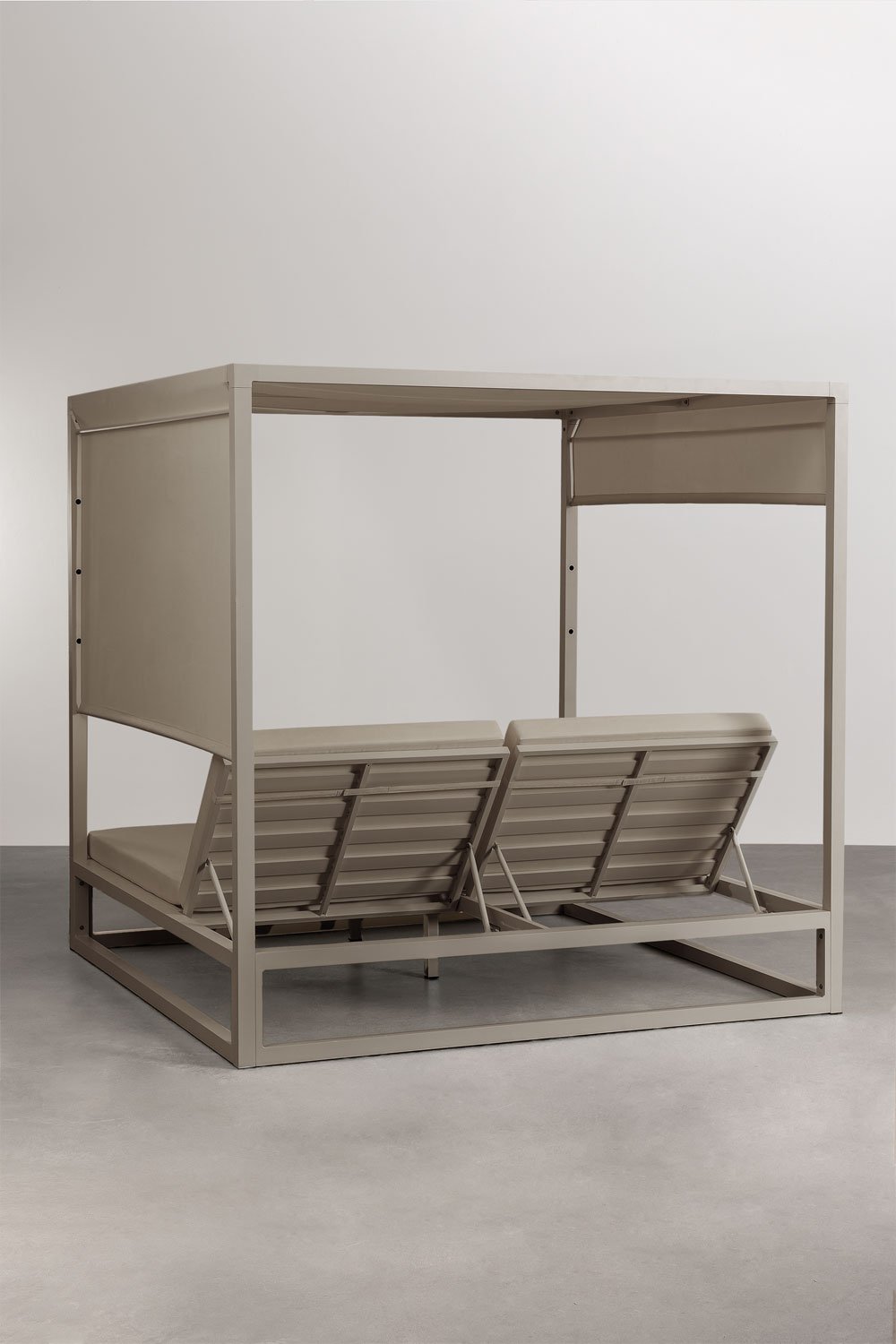 Cama balinesa reclinable en aluminio y tela Nasau, imagen de galería 7