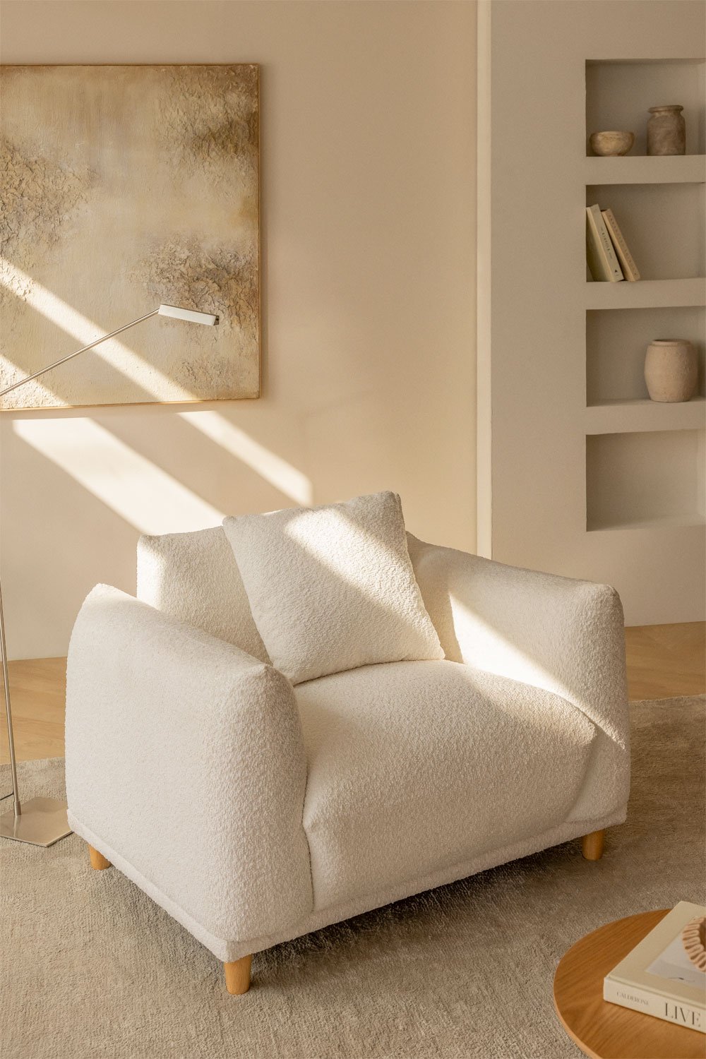 Sillón en bouclé Eracli, imagen de galería 1