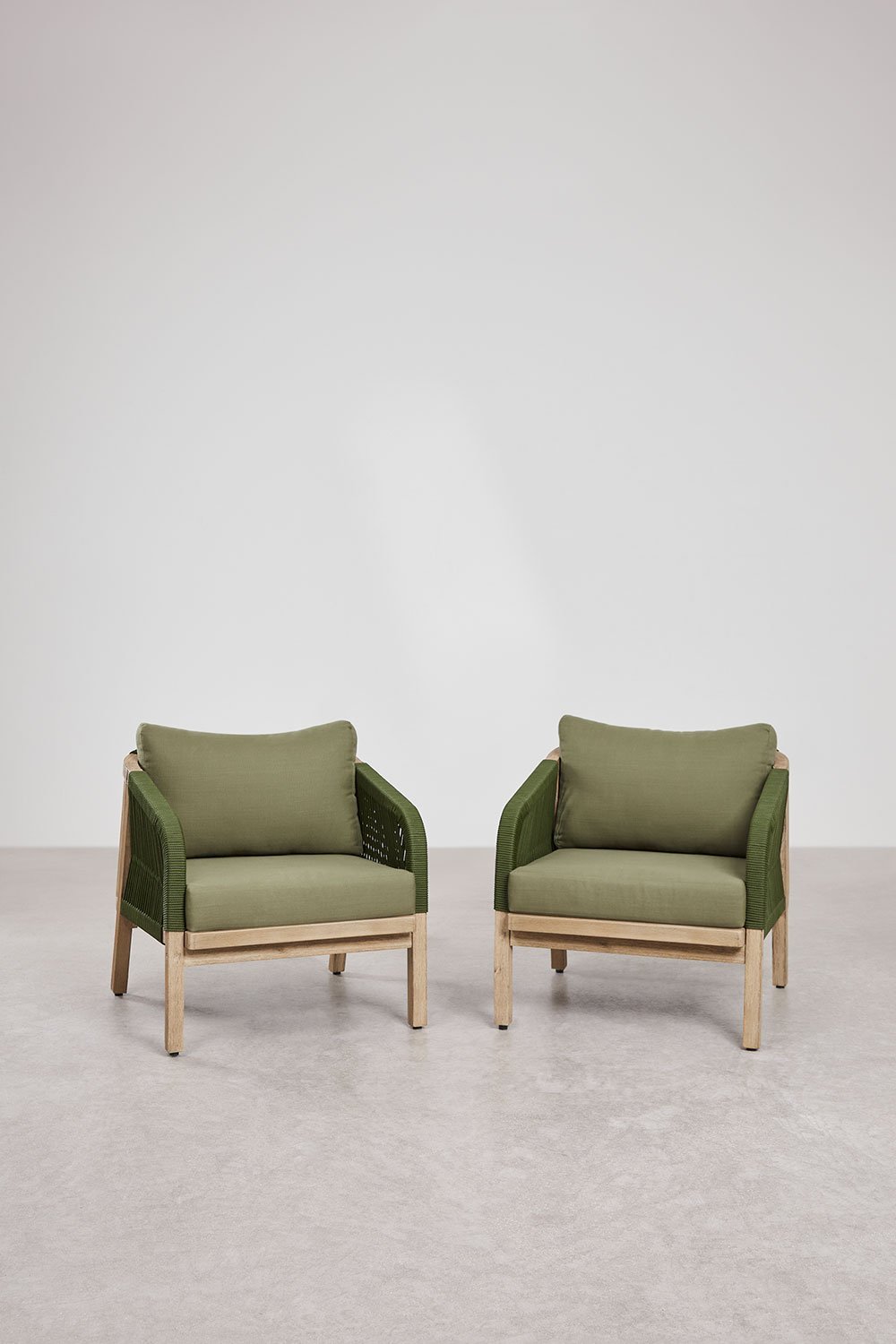 Pack de 2 sillones de jardín en madera de acacia Dubai, imagen de galería 1