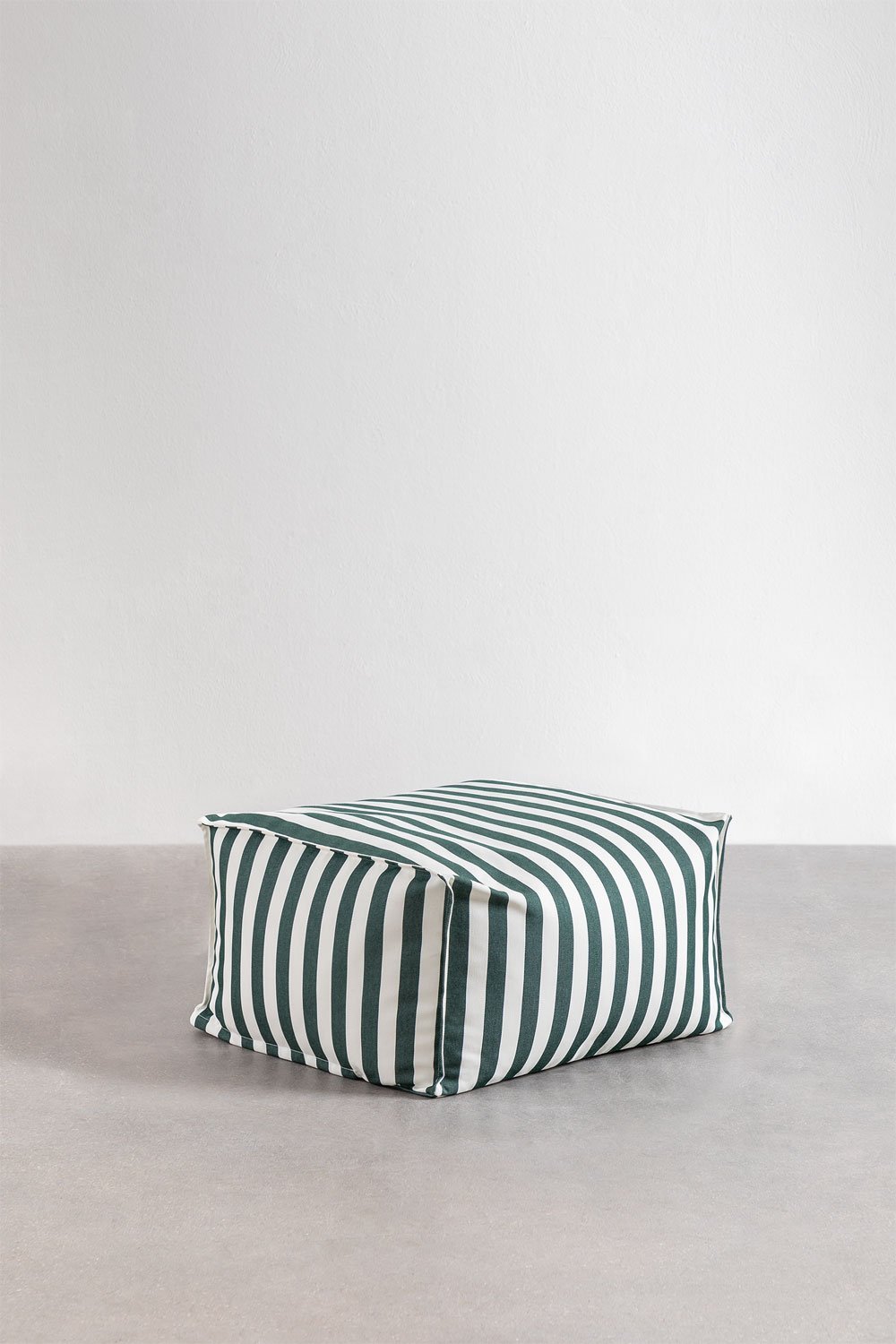Puff rectangular 75x65 cm para sofá modular de jardín en tela Sandel, imagen de galería 2