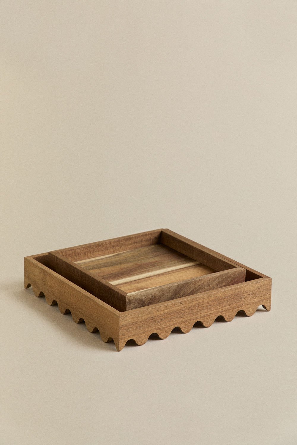 Bandeja decorativa en madera de acacia Gaupen , imagen de galería 7