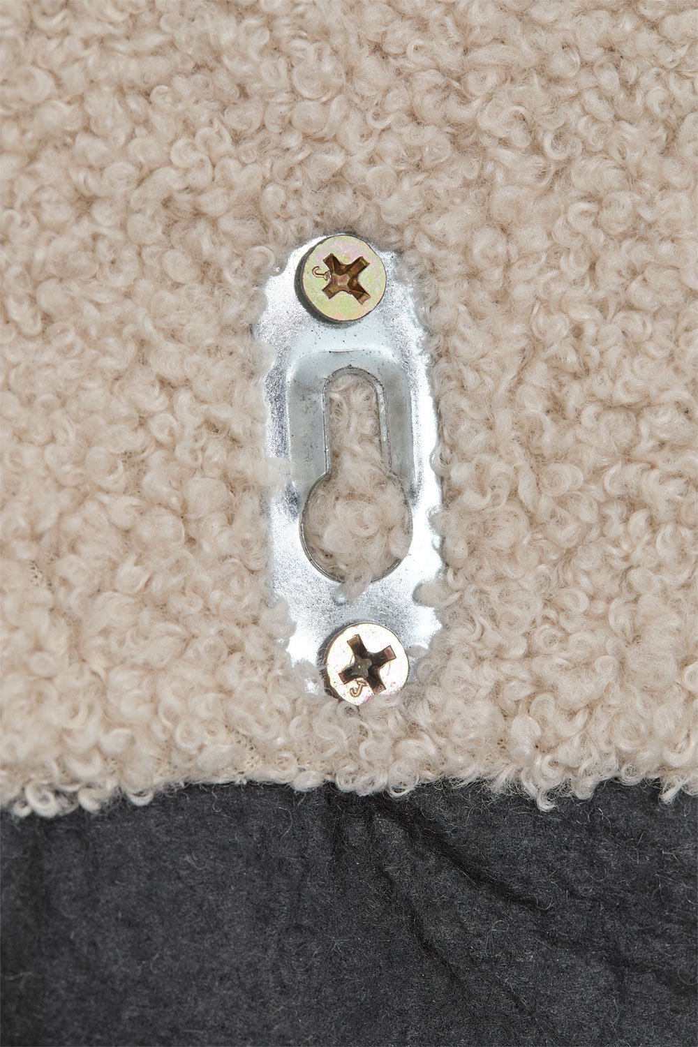 Cabecero para cama de 150cm en borreguito beige crema Fausto, imagen de galería 7