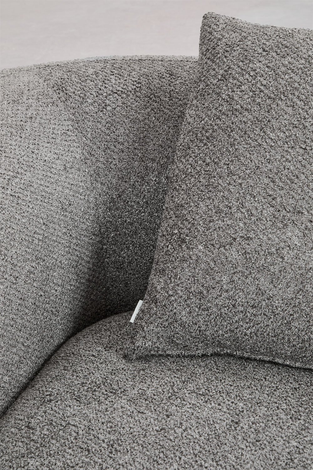 Sofá modular chaise longue izquierdo de 2 piezas en chenilla gruesa color gris granito Coco, imagen de galería 2
