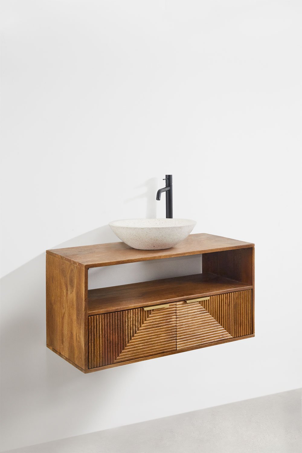 Conjunto de mueble de baño en madera de mango Baty, imagen de galería 2