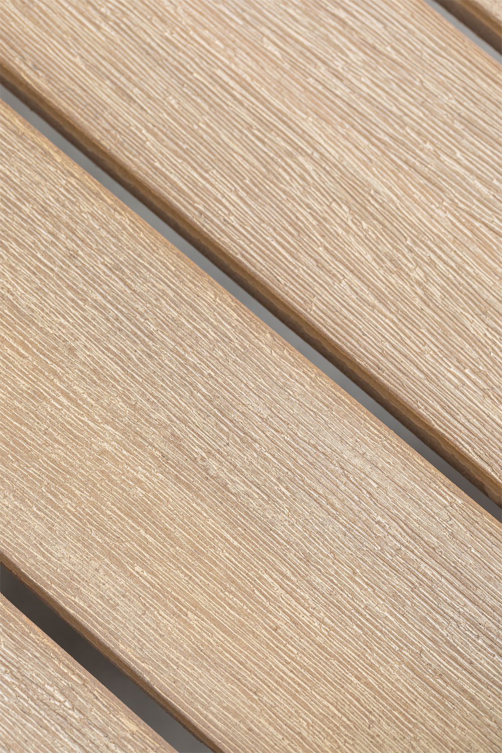 Conjunto de jardín con sofá de 3 plazas y mesa de centro rectangular 120x60 cm en aluminio y madera de acacia Karvia        , imagen de galería 11