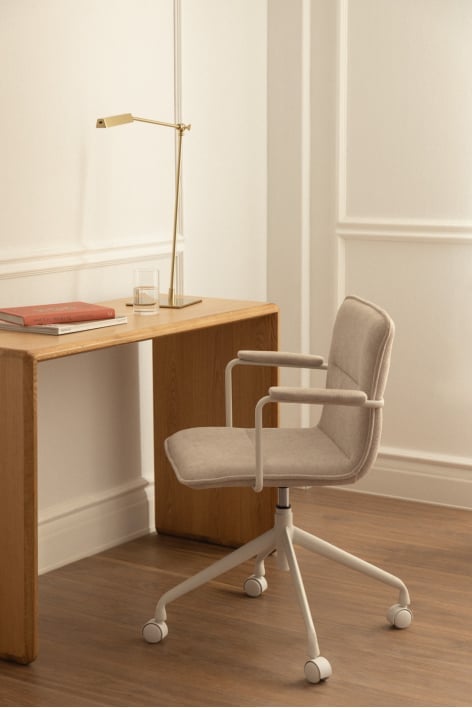 Silla de escritorio con ruedas y reposabrazos Seifert