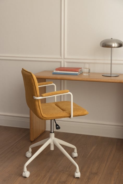 Silla de escritorio con ruedas y reposabrazos Seifert