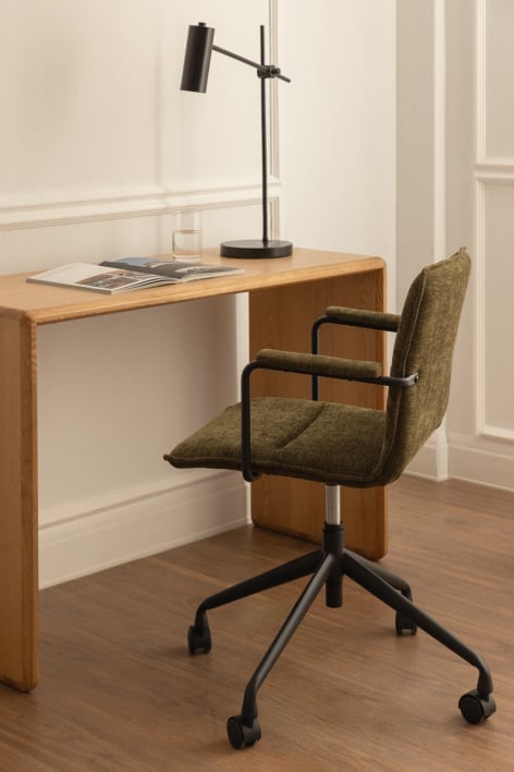 Silla de escritorio con ruedas y reposabrazos Seifert