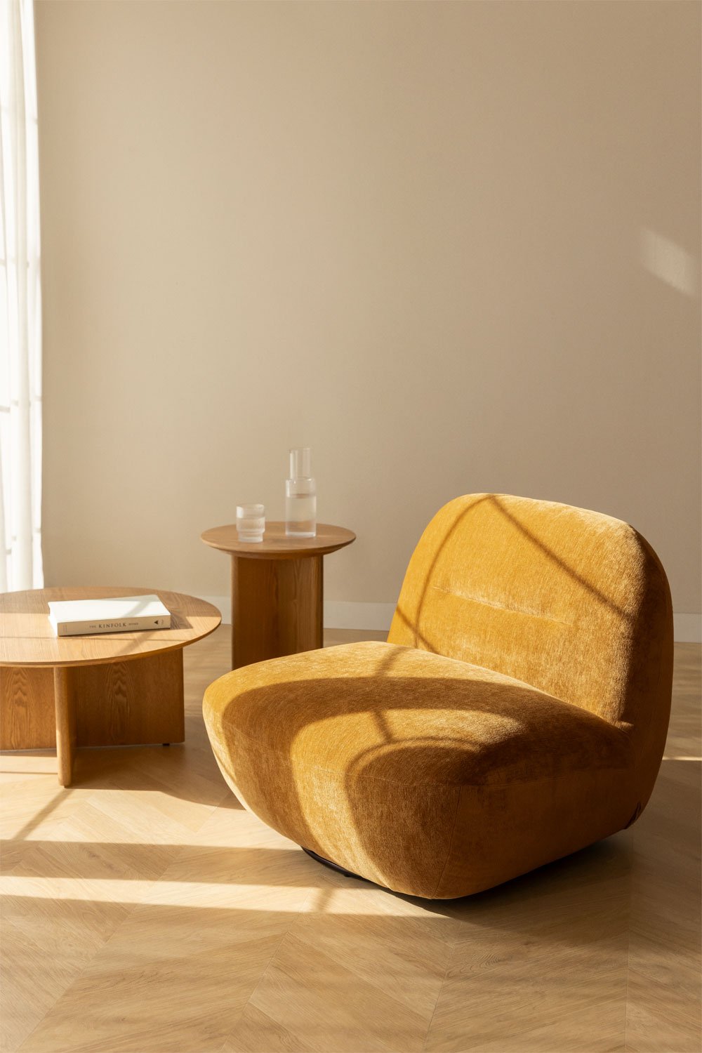 Pack de 2 sillones giratorios en chenilla Sernin , imagen de galería 1