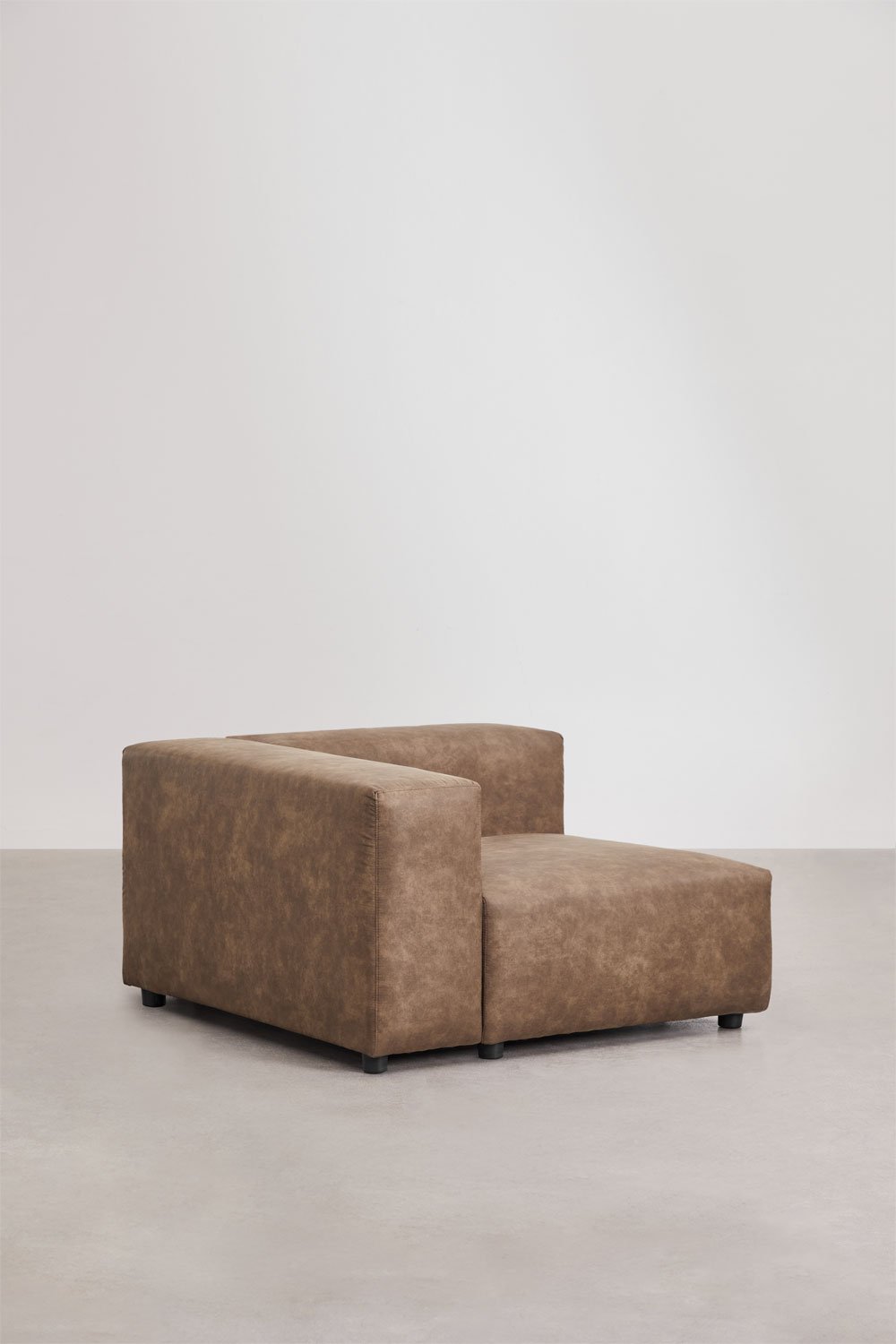 Módulo esquinero izquierdo 115x113 cm con reposabrazos alto para sofá modular Bruna, imagen de galería 1