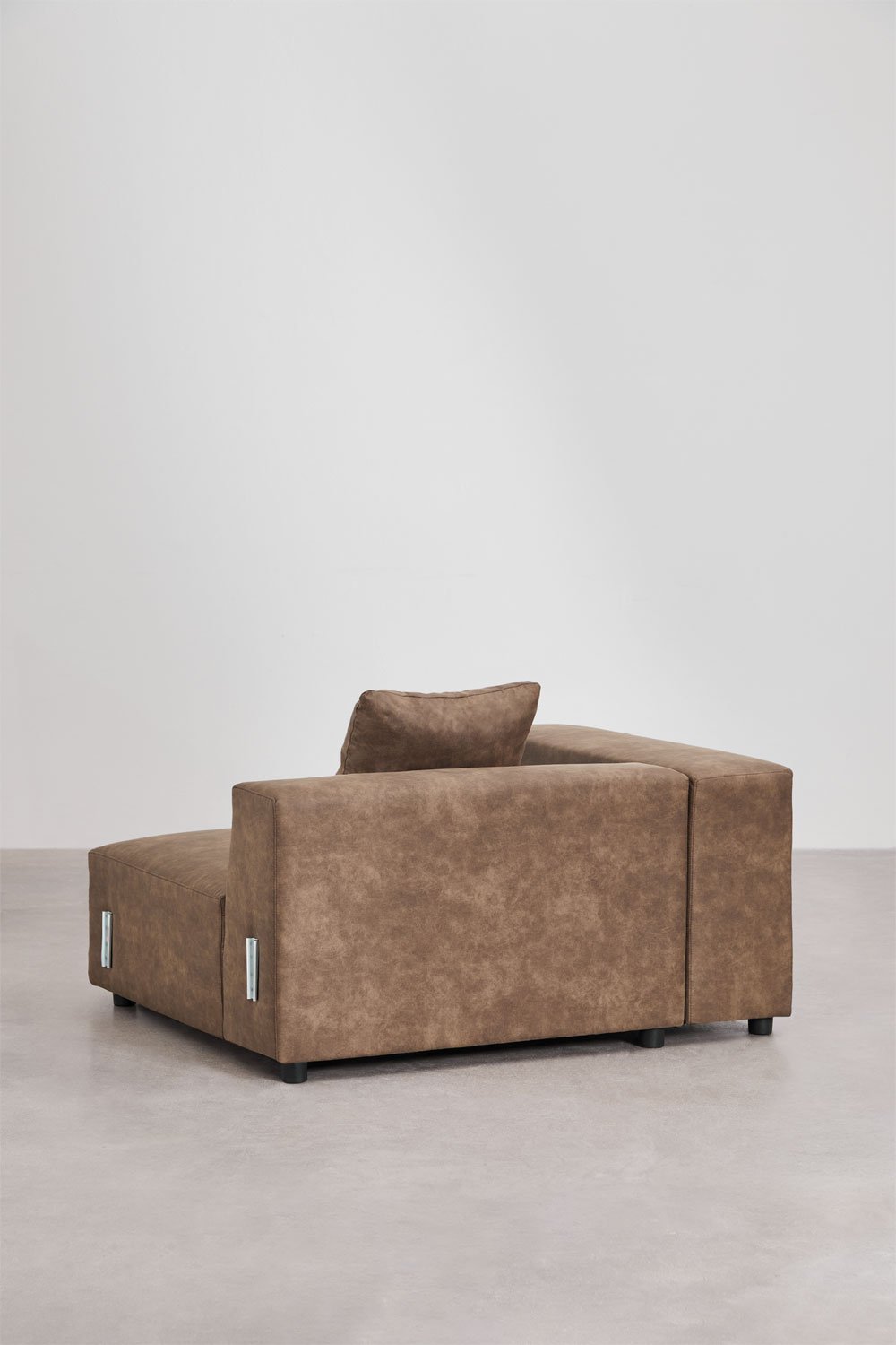 Módulo esquinero izquierdo 135x113 cm con reposabrazos alto y cojín para sofá modular Bruna, imagen de galer&iacute;a 4