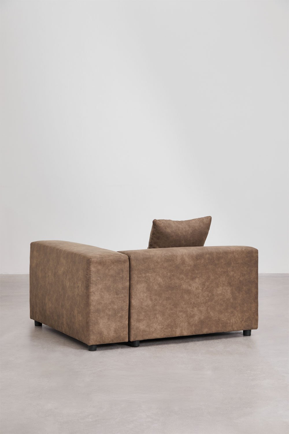 Módulo esquinero derecho 135x113 cm con reposabrazos alto y cojín para sofá modular Bruna, imagen de galer&iacute;a 4