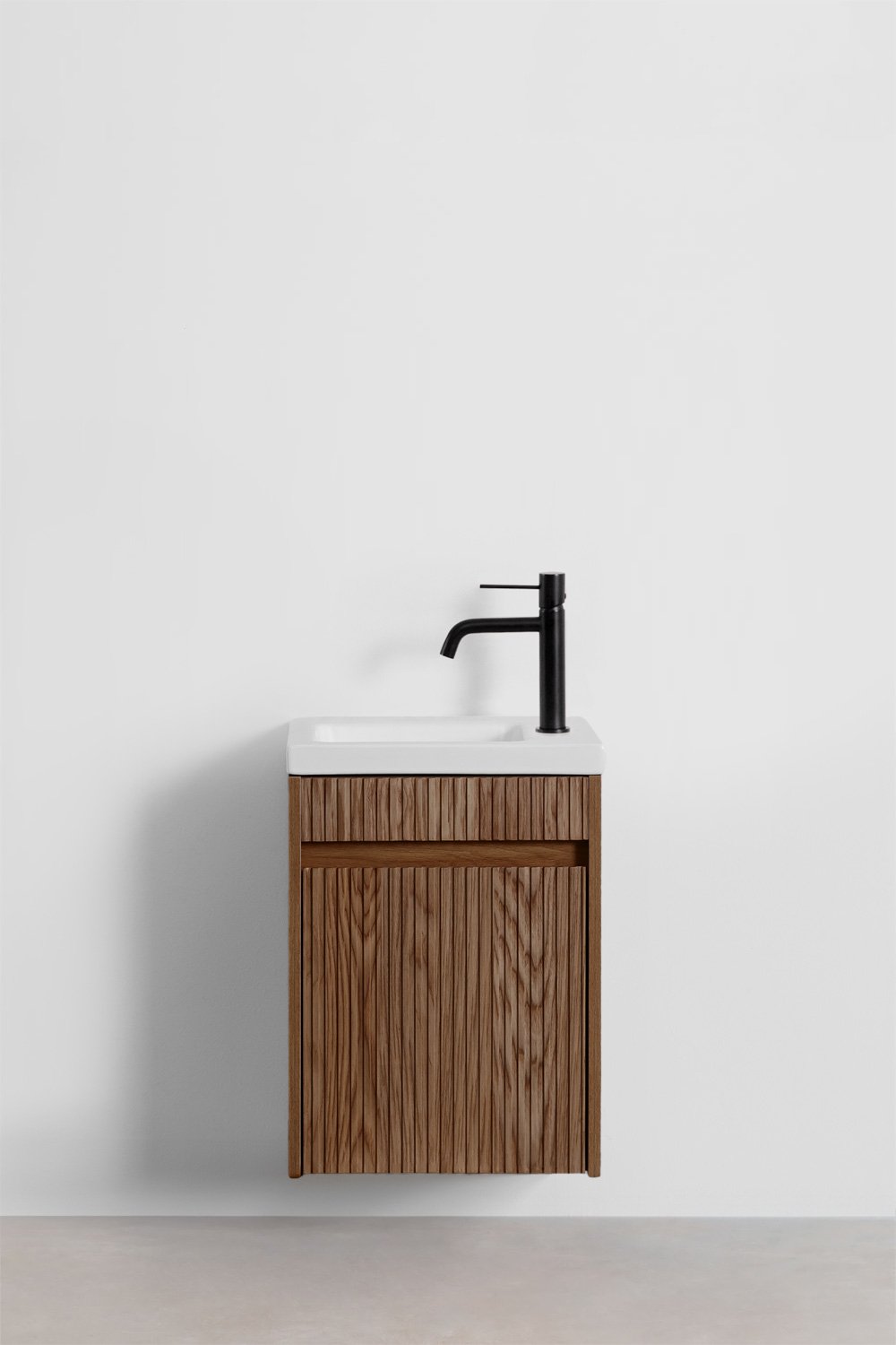 Conjunto de mueble de baño madera con lavabo integrado Narek , imagen de galería 1