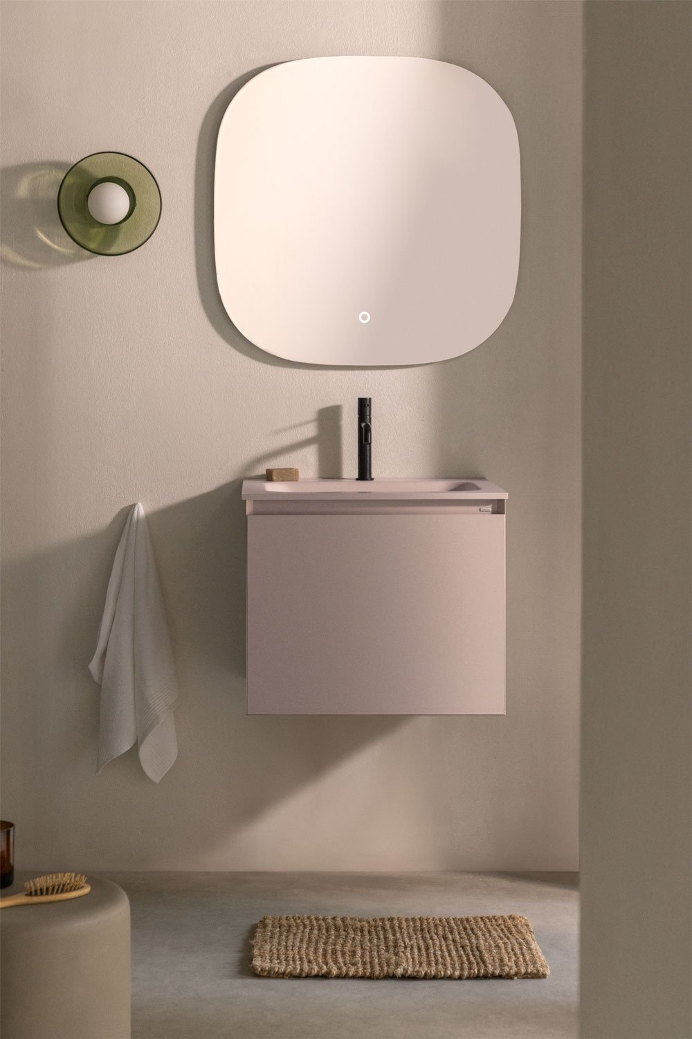 Conjunto de mueble de baño en madera con lavabo integrado Macrae    , imagen de galería 1