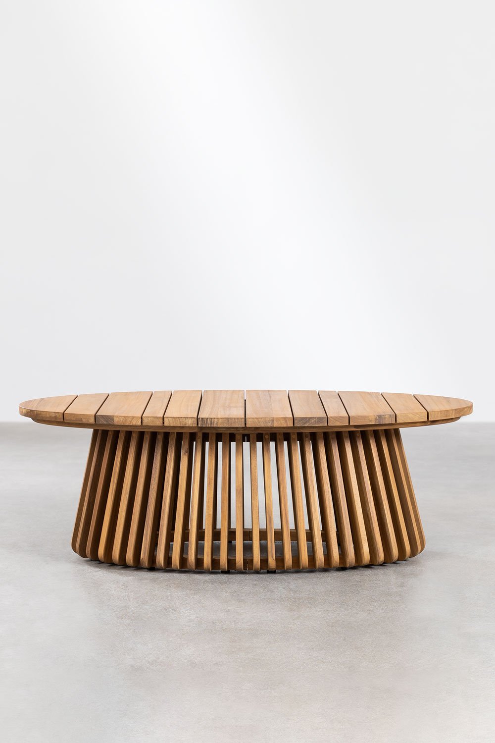 Mesa de centro para jardín ovalada 120x65 cm en madera de acacia Mura, imagen de galería 3