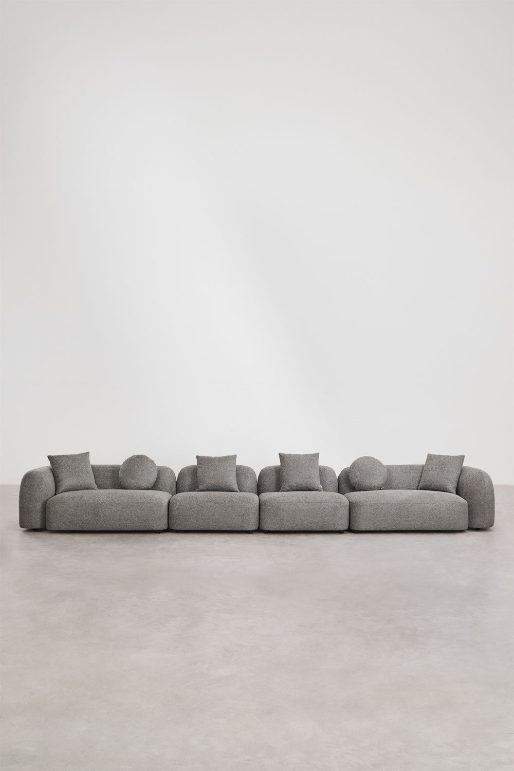 Sofá modular de 4 piezas en chenilla Coco, imagen de galería 4