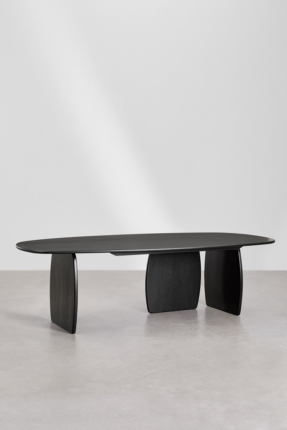 Set de mesa ovalada 260x120 cm en madera de mango Agathe y 8 sillas de comedor en madera de roble Mara, imagen de galería 3