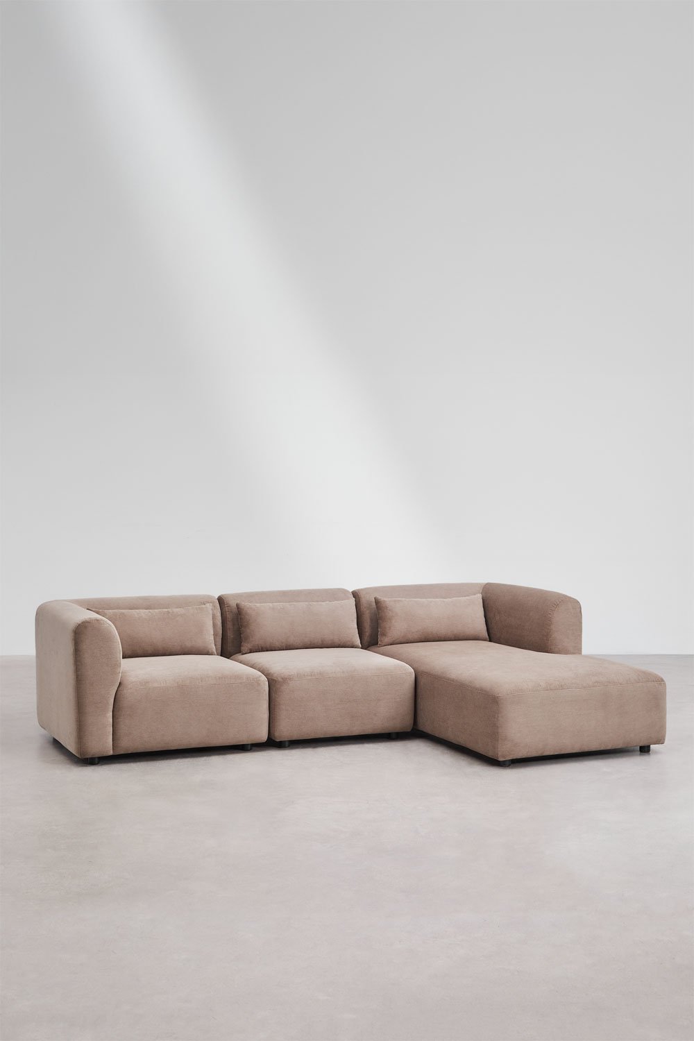 Sofá modular chaise longue derecho de 3 piezas Fogler, imagen de galería 1
