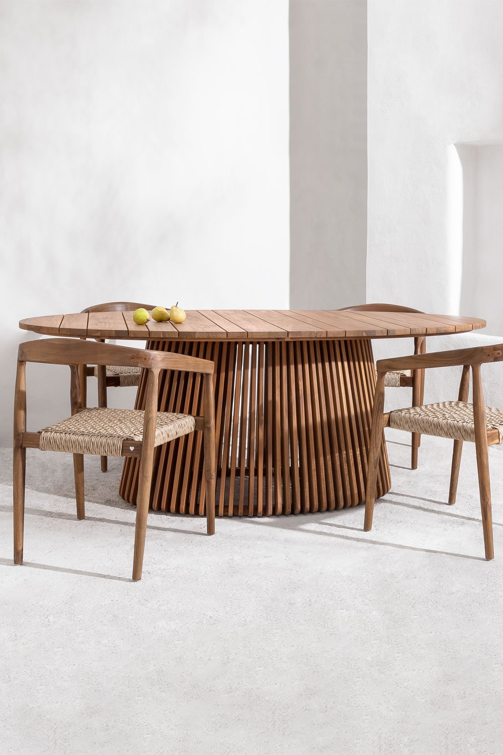 Mesa de jardín ovalada 200x110 cm en madera de acacia Mura      , imagen de galería 8