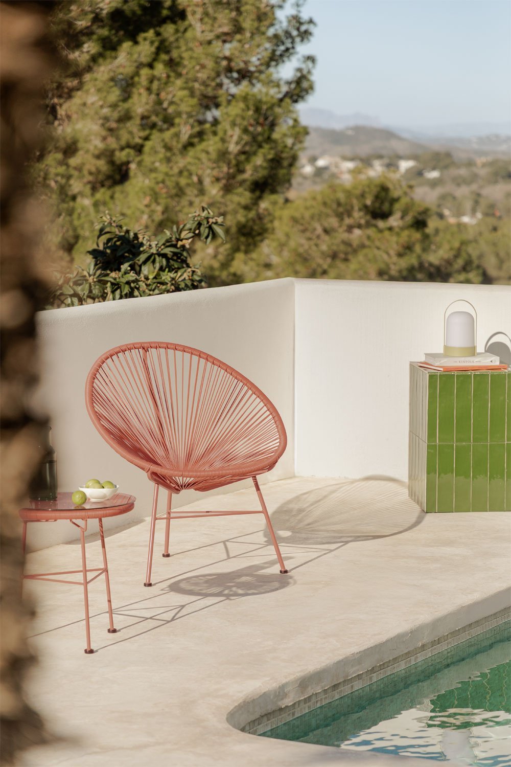 Sillón de jardín en acero y mimbre sintético New Acapulco, imagen de galería 1