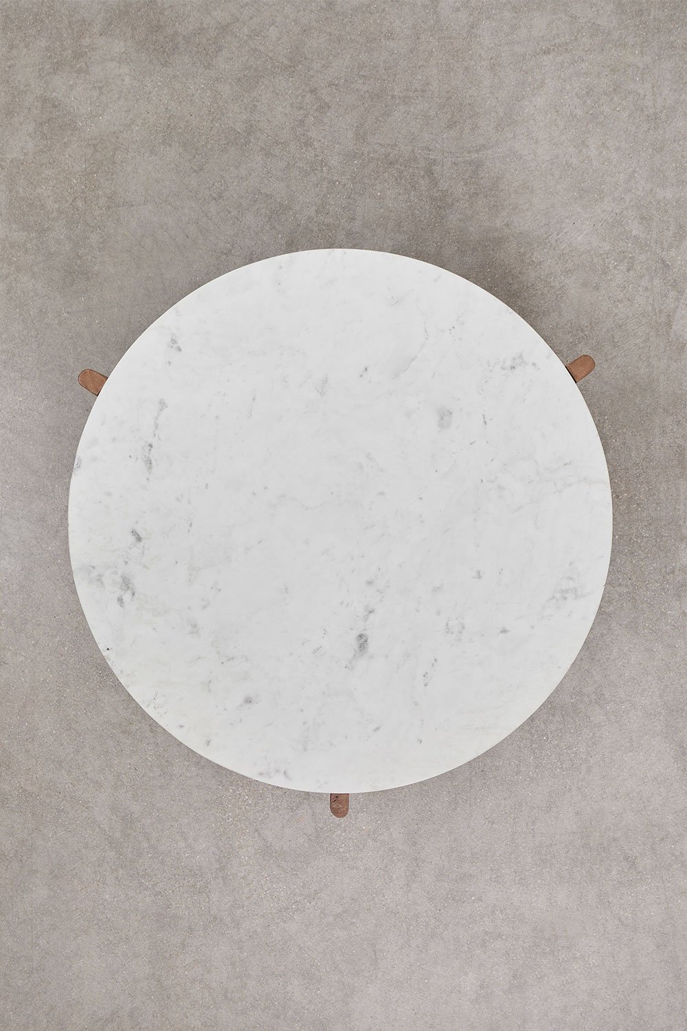 Mesa de centro redonda en piedra natural y madera de mango Lavinia , imagen de galer&iacute;a 7