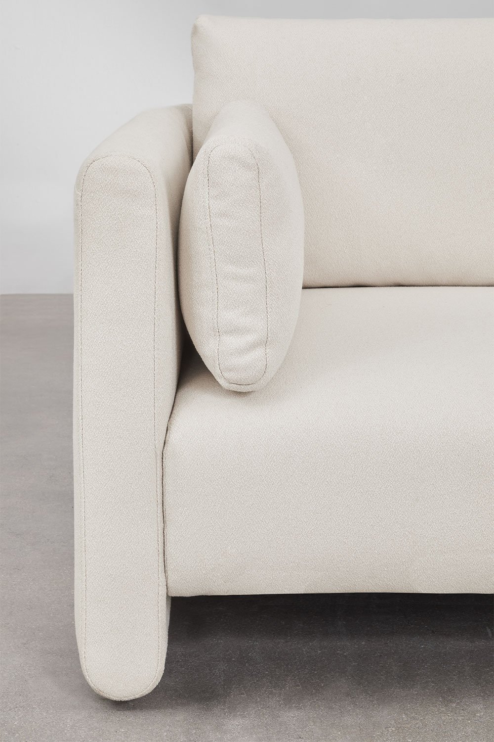 Módulo esquinero izquierdo para sofá modular en tela bouclé Artemisa, imagen de galería 2