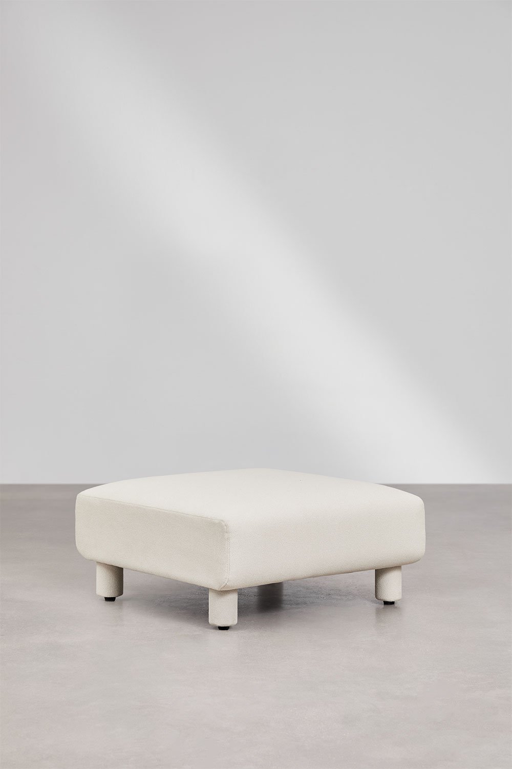 Puff 90x90 cm en tela bouclé Artemisa, imagen de galería 2