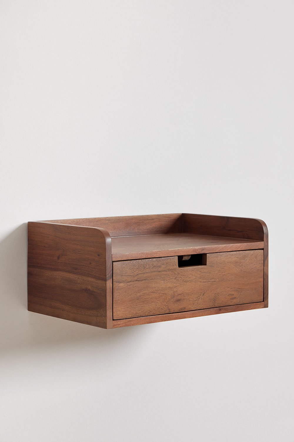 Pack de 2 mesitas de noche flotantes 45x30 cm en madera de acacia Narbona, imagen de galería 3