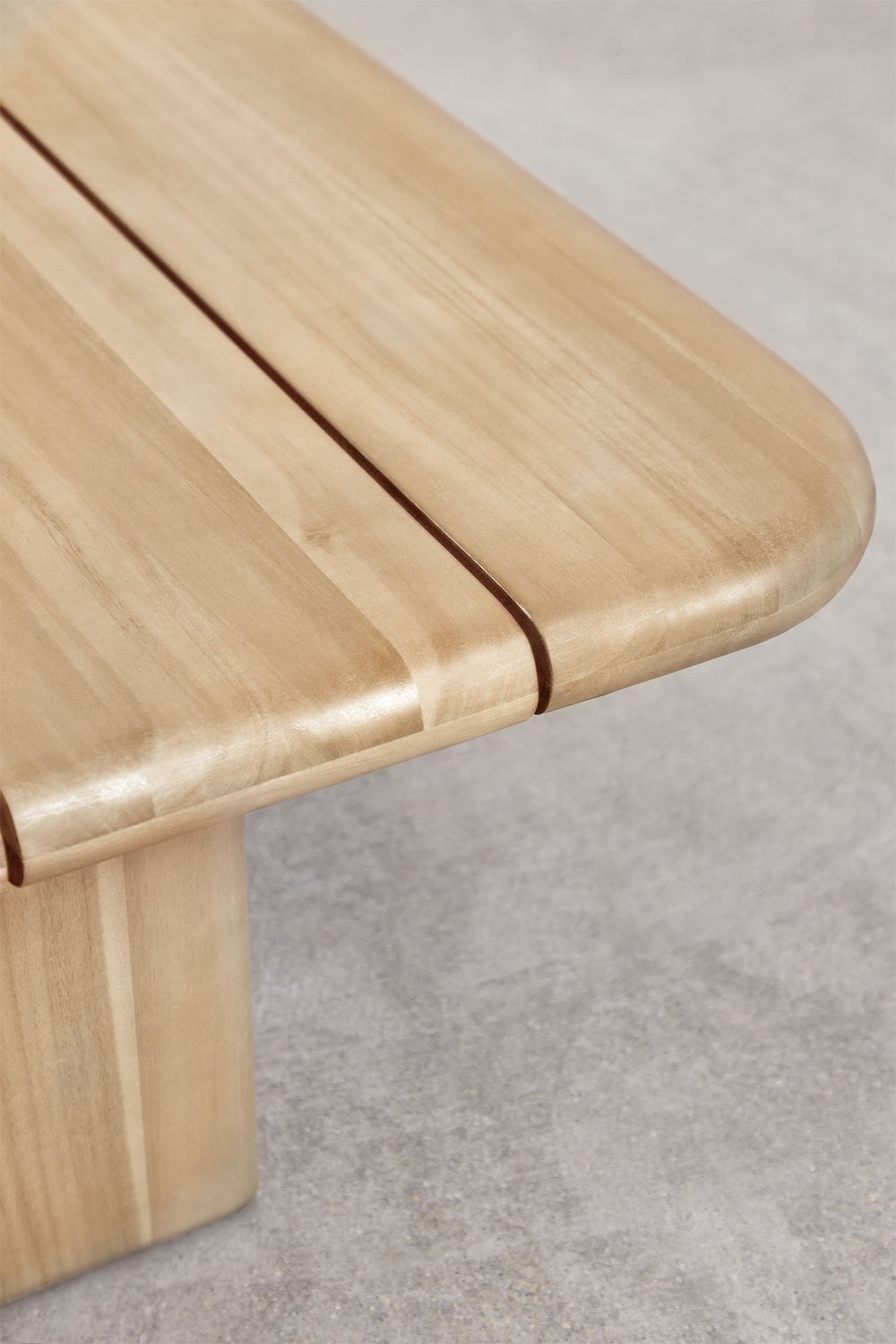Mesa de centro cuadrada (70x70 cm) en madera de acacia Famara, imagen de galería 2