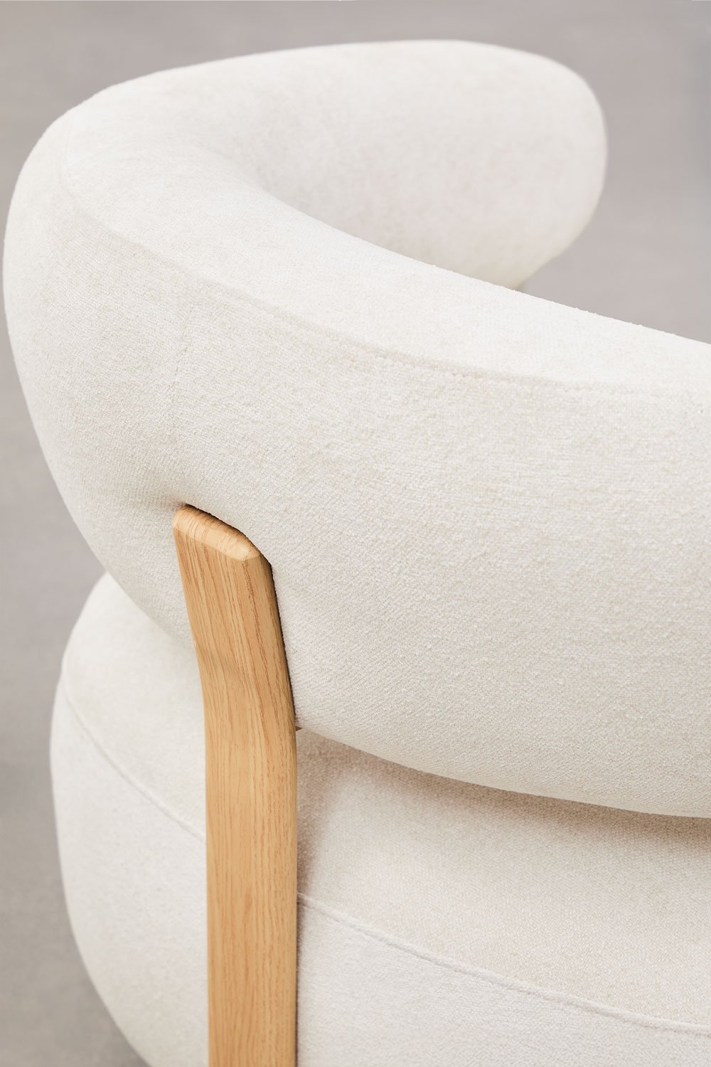 Sillón en tela chenilla y hierro Jolie, imagen de galería 7